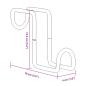 Preview: Trensenhalter 3 Stk. Schwarz Stahl