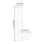 Preview: Wandhaken J-Form 12 Stk. Schwarz Stahl