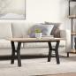 Preview: ARDEBO.de - Couchtisch Y-Gestell 100x50x45,5 cm Massivholz Kiefer Gusseisen