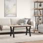Preview: Couchtisch Y-Gestell 100x50x45,5 cm Massivholz Kiefer Gusseisen