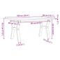 Preview: Couchtisch Y-Gestell 100x50x45,5 cm Massivholz Kiefer Gusseisen