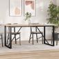 Preview: ARDEBO.de - Esstisch O-Gestell 180x90x75 cm Massivholz Kiefer und Gusseisen