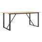 Preview: Esstisch O-Gestell 180x90x75 cm Massivholz Kiefer und Gusseisen