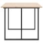 Preview: Esstisch O-Gestell 180x90x75 cm Massivholz Kiefer und Gusseisen