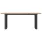 Preview: Couchtisch O-Gestell 110x40x45 cm Massivholz Kiefer & Gusseisen