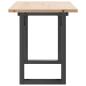 Preview: Couchtisch O-Gestell 110x40x45 cm Massivholz Kiefer & Gusseisen