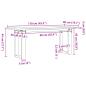 Preview: Couchtisch O-Gestell 110x40x45 cm Massivholz Kiefer & Gusseisen