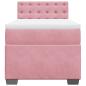 Preview: Boxspringbett mit Matratze Rosa 90x190 cm Samt