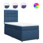 Preview: Boxspringbett mit Matratze Blau 90x190 cm Stoff