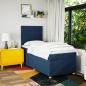 Preview: Boxspringbett mit Matratze Blau 90x190 cm Stoff