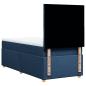 Preview: Boxspringbett mit Matratze Blau 90x190 cm Stoff