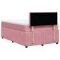 Preview: ARDEBO.de - Boxspringbett mit Matratze Rosa 120x200 cm Samt