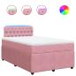 Preview: Boxspringbett mit Matratze Rosa 120x200 cm Samt