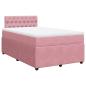 Preview: Boxspringbett mit Matratze Rosa 120x200 cm Samt