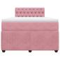 Preview: Boxspringbett mit Matratze Rosa 120x200 cm Samt
