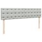 Preview: Ottoman-Bett mit Matratze & LEDs Hellgrau 160x200 cm Samt