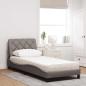 Preview: Bett mit Matratze Taupe 90x190 cm Stoff