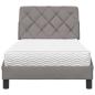 Preview: Bett mit Matratze Taupe 90x190 cm Stoff