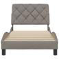 Preview: Bettgestell ohne Matratze Taupe 90x190 cm Stoff
