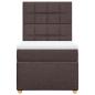 Preview: Boxspringbett mit Matratze Dunkelbraun 90x200 cm Stoff