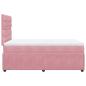 Preview: ARDEBO.de - Boxspringbett mit Matratze Rosa 120x200 cm Samt