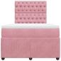 Preview: Boxspringbett mit Matratze Rosa 120x200 cm Samt