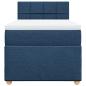 Preview: Boxspringbett mit Matratze Blau 80x200 cm Stoff