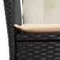 Preview: 9-tlg. Garten-Essgruppe mit Kissen Schwarz Poly Rattan