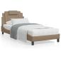 Preview: ARDEBO.de - Bettgestell mit LED Cappuccino-Braun 90x190 cm Kunstleder