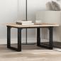 Preview: ARDEBO.de - Couchtisch O-Gestell 60x60x40cm Massivholz Kiefer und Gusseisen
