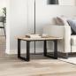 Preview: Couchtisch O-Gestell 60x60x40cm Massivholz Kiefer und Gusseisen