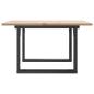 Preview: Couchtisch O-Gestell 60x60x40cm Massivholz Kiefer und Gusseisen