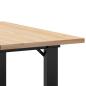 Preview: Couchtisch O-Gestell 60x60x40cm Massivholz Kiefer und Gusseisen