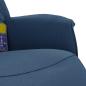Preview: Massagesessel mit Fußteil Blau Stoff