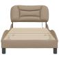 Preview: Bettgestell mit LED Cappuccino-Braun 90x190 cm Kunstleder