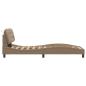 Preview: Bettgestell mit LED Cappuccino-Braun 90x190 cm Kunstleder