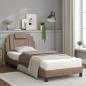 Preview: Bett mit Matratze Cappuccino-Braun 90x190 cm Kunstleder