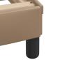 Preview: Bettgestell mit Kopfteil Cappuccino-Braun 90x190 cm Kunstleder