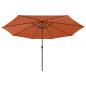 Preview: Sonnenschirm mit LED-Beleuchtung 400 cm Terrakotta