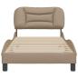 Preview: Bettgestell mit Kopfteil Cappuccino-Braun 90x190 cm Kunstleder