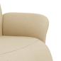 Preview: Relaxsessel mit Fußteil Creme Stoff