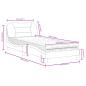 Preview: Bett mit Matratze Creme 90x190 cm Stoff