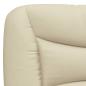 Preview: Bett mit Matratze Creme 90x190 cm Stoff