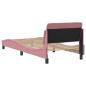 Preview: Bettgestell mit Kopfteil ohne Matratze Rosa 80x200 cm Samt