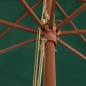 Preview: Sonnenschirm mit Holzmast Grün 400x273 cm