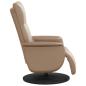 Preview: Massagesessel mit Fußteil Cappuccino-Braun Kunstleder