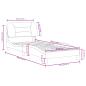 Preview: Bettgestell ohne Matratze Creme 90x190 cm Stoff