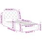 Preview: Bettgestell mit Kopfteil Rosa 80x200 cm Samt