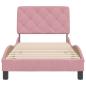 Preview: Bettgestell mit Kopfteil Rosa 80x200 cm Samt