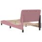 Preview: Bettgestell mit Kopfteil Rosa 80x200 cm Samt